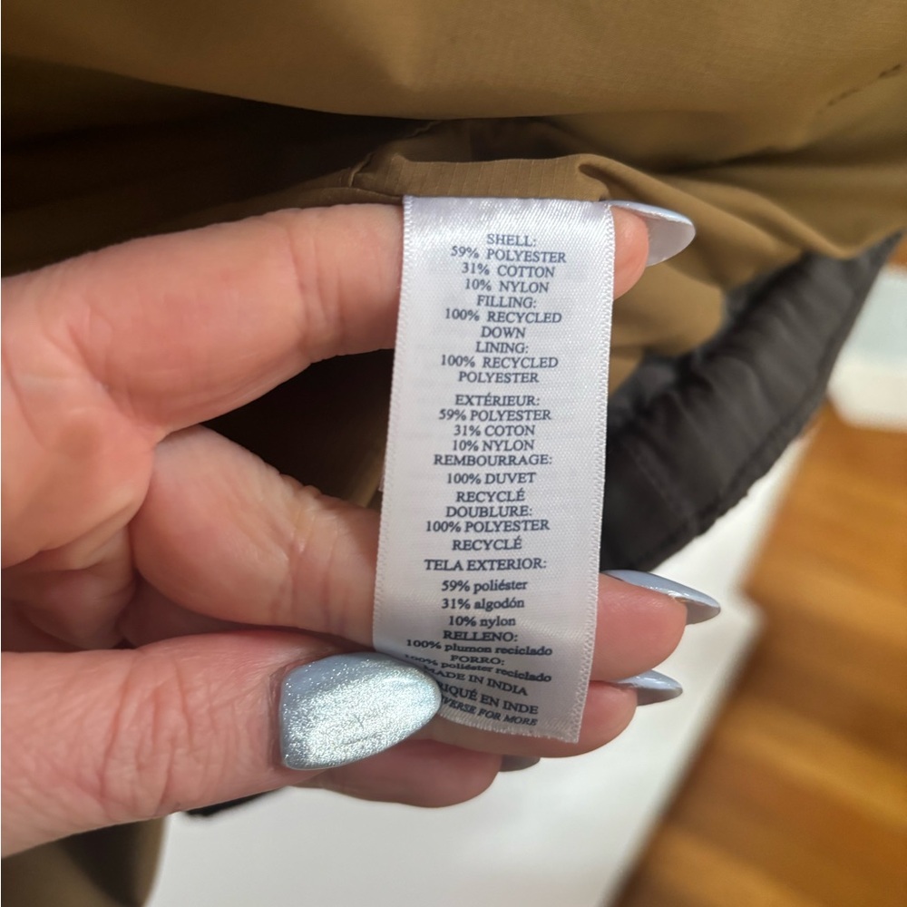 Faherty Dark Brown Hooded Puffer Jacket - Expedition Down Parka - Picture 4 of 5